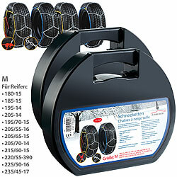 Lescars 2er-Set Schneeketten Größe M für Reifen 205/55 R16 u.v.m. Lescars Schneeketten 