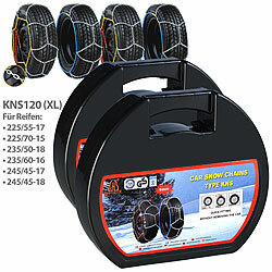 Lescars 2er-Set Schneeketten Größe XL für Reifen 245/45 R18 u.v.m. Lescars Schneeketten