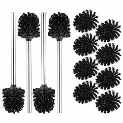 BadeStern 4er-Set WC-Bürste mit Edelstahl-Stiel und 3 Aufsätzen mit Ø 7,5 cm BadeStern 