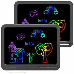 General Office 2er-Set Akku-LCD-Schreibtafeln, 19"/48,3 cm, Stift, 3 Lösch-Tasten General Office LCD-Schreibtafel