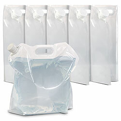 Semptec Urban Survival Technology 6er-Set faltbare Wasserkanister mit Tragegriff, 10 Liter, BPA-frei Semptec Urban Survival Technology Faltbare Wasserkanister