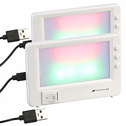 VisorTech 2er-Set TV-Simulatoren zur Einbrecher-Abschreckung, USB-Betrieb VisorTech USB TV-Simulatoren