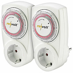 revolt 2er-Set Wochen-Zeitschaltuhren mit Wochenplaner (mechanisch) revolt Mechanische Wochen-Zeitschaltuhr