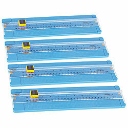 PEARL 4er-Set A4-Papierschneidemaschinen mit Ersatzklinge PEARL Rollen-Schneidemaschinen