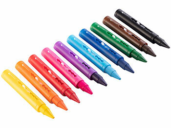 Badefarbenstifte: Playtastic 10 Badewannenstifte für Kinder, schadstofffrei und abwaschbar 