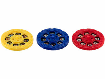 Playtastic 4er-Set Projektor-Taschenlampen mit 96 Bildern auf 12 Bildscheiben 