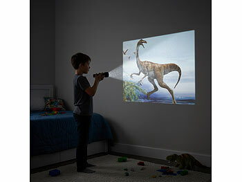 Playtastic 4er-Set Projektor-Taschenlampen mit 96 Bildern auf 12 Bildscheiben 