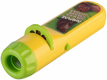 Playtastic 4er-Set Projektor-Taschenlampen mit 96 Bildern auf 12 Bildscheiben 
