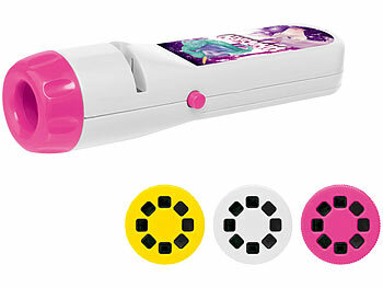 Playtastic Projektor-Taschenlampe für Kinder, 24 Bilder, 3 Bildscheiben, Einhorn 