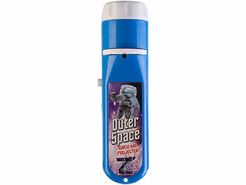 Playtastic Projektor-Taschenlampe für Kinder, 24 Weltraum-Bilder, 3 Bildscheiben 