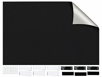 Carlo Milano Fensterfolie: Fenster-Verdunkelung 300 x 145 cm, 420D-Polyester, Montage ohne Bohren (Verdunkelungsfolie mit Klettband)