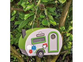 Vogelnisthaus, Nistkasten, Vogel Dieser ausgefallene Nistkasten im lustigen Wohnwagen-Design ist nicht nur schÃ¶n anzusehen, sondern auch gerade jetzt