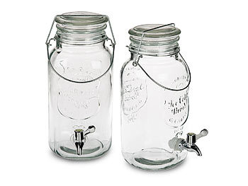 OOTB Getränkespender mit Zapfhahn 4,0 Liter hochwertiges Glas