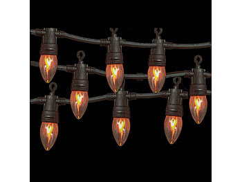 Outdoor-Lichterkette, Lichterkette, Flammenlichterkette Setzen Sie Akzente: Sorgen Sie fÃ¼r einen Hingucker auf der Terrasse, im Party-Keller u.v.m.