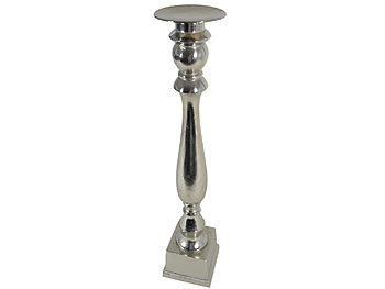 kerzenleuchter vernickelt 76 cm hoch Schlichter, aber beeindruckend hoher KerzenstÃ¤nder. Als Tisch- oder Bodenleuchter verwendbar sorgt der
