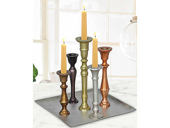 Kerzenleuchterplatte fÃ¼r 5 Kerzen Dekorativer KerzenstÃ¤nder aus Aluminium mit Platz fÃ¼r bis zu 5 Stabkerzen (bitte mitbestellen). Die einzelnen