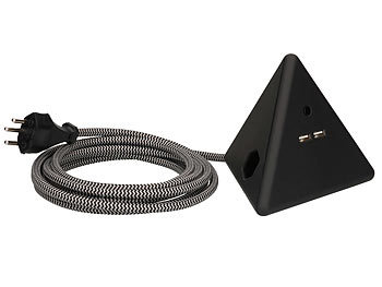 Energy Pyramide, Ladecenter, Ladestation, Verlängerungskabel Dieser moderne Ladecenter ist mit einer hochwertigen soft touch Oberfläche ausgestattet