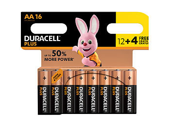 Batterien AA Plus Power Vorteils-Set 12 + 4 StÃ¼ck gratis / Batterien