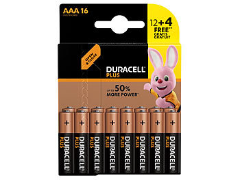 Batterien 12 + 4 StÃ¼ck AAA Mignon Try Ultra Power Die AAA Batterien aus der Premium-Serie Plus Power vom WeltmarktfÃ¼hrer Duracell bieten
