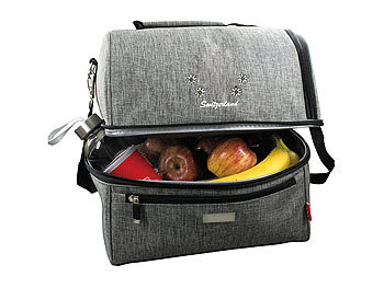 Kühltasche mit 2 getrennten Fächern, Silbergrau Geniessen Sie mit Ideal-Temperatur: Halten Sie Speisen und Getränke mit Ihrer neuen Iso-Tasche jetzt