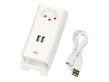 USB-MobilgerÃ¤te, Twin-USB-Charger Erweitern Sie Ihre Steckdose um zwei USB-Ladeports: Stecken Sie einfach diesen Adapter ein. Schon laden Sie neben