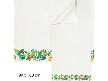 Badetuch, Design BlÃ¤ttertanz, 90x180cm Ein Traum in Ihrem Bad: Das flauschig weiche Tuch sieht nicht nur wunderschÃ¶n aus, sondern trocknet Ihre Haut