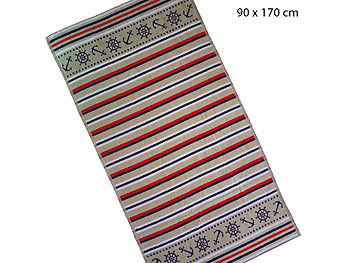 Badetuch, Strandtuch, St.Tropez, 90x170cm Holen Sie sich den Spass an Bord: Mit diesem Strandtuch aus 100% reiner Baumwolle aus Ägypten versprühen