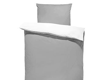BettwÃ¤sche, Duvet- und Kissenbezug, grau-weiss Die aus 100% hochwertiger Biio-Baumwolle hergestellte BettwÃ¤sche ist sowohl OEKO-TEX- als auch