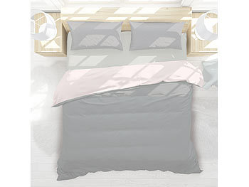 BettwÃ¤sche, Duvet- und Kissenbezug, Set, grau-weiss Die aus 100% hochwertiger Biio-Baumwolle hergestellte BettwÃ¤sche ist sowohl OEKO-TEX- als auch