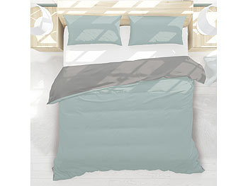 BettwÃ¤sche, Duvet- und Kissenbezug, Set, Bio, grau-weiss Die aus 100% hochwertiger Biio-Baumwolle hergestellte BettwÃ¤sche ist sowohl OEKO-TEX- als