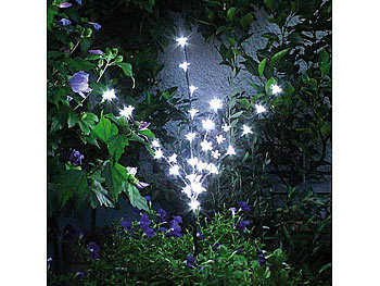 LED-Lichterbaum kabellos Solar 75 cm Solarbetriebener Deko-Baum mit Erdspiess und 36 energiesparenden LED-LÃ¤mpchen fÃ¼r den Aussenbereich. Auf jedem