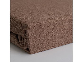 Luxus Frottee Fixleintuch, Baumwolle und Microfaser Dieses flauschige Bettlaken spannt sich geschmeidig um grosse Doppelmatratzen bis 180 cm Breite.