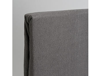 Luxus Frottee Fixleintuch, Baumwolle und Microfaser Dieses flauschige Bettlaken spannt sich geschmeidig um Einzelmatratzen bis 90 cm Breite. Das