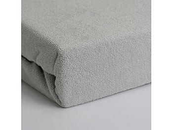Luxus Frottee Fixleintuch, Baumwolle und Microfaser Dieses flauschige Bettlaken spannt sich geschmeidig um Einzelmatratzen bis 90 cm Breite. Das