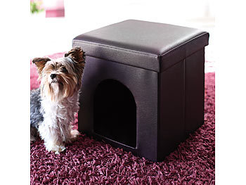 Hocker und Tierhaus faltbar 38 x 38 cm Hunde und Katzen werden diesen Sitzhocker lieben. Die geräumige Luke und der grosse Stauraum bieten Ihrem