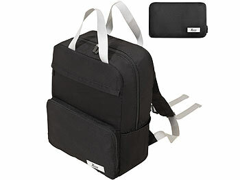 Xcase 2er-Set Faltbare Rucksäcke, ultraleicht, 20 Liter, schwarz, 247g