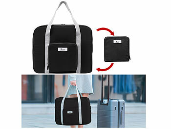 Flugzeug Reise-Tasche: Xcase Faltbare Handgepäck-Tasche für Flugreisen, 23 Liter, schwarz