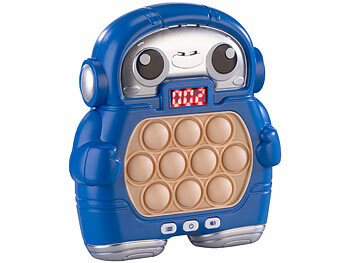 Playtastic 2er-Set Quick-Push-Bubble-Spielkonsole „Astronaut”, mit Display, blau