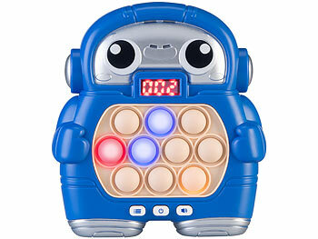 Playtastic 2er-Set Quick-Push-Bubble-Spielkonsole „Astronaut”, mit Display, blau