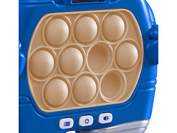 Playtastic 2er-Set Quick-Push-Bubble-Spielkonsole „Astronaut”, mit Display, blau