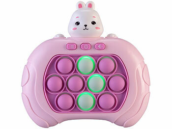 Spielekonsole Handheld: Playtastic Quick-Push-Bubble-Spielkonsole "Hase", Tierform, batteriebetrieben