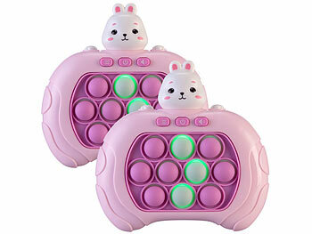 Playtastic 2er-Set Quick-Push-Bubble-Spielkonsole "Hase", Tierform, Batterien