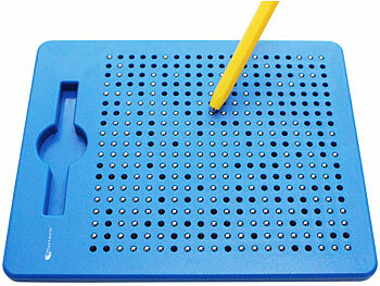 Playtastic 2er-Set magnetische Reise-Zeichentafeln, Stift & Vorlagen, rot & blau