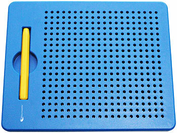 Playtastic 2er-Set magnetische Reise-Zeichentafeln, Stift & Vorlagen, rot & blau