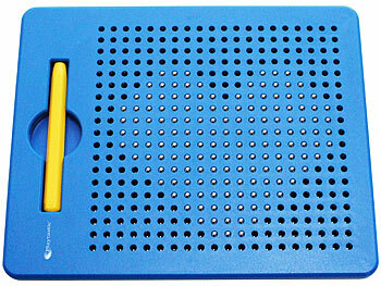 Playtastic 2er-Set magnetische Reise-Zeichentafeln, Stift & Vorlagen, rot & blau