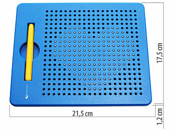 Playtastic 2er-Set magnetische Reise-Zeichentafeln, Stift & Vorlagen, rot & blau