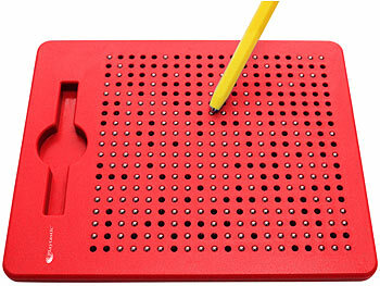 Playtastic 2er-Set magnetische Reise-Zeichentafeln, Stift & Vorlagen, rot