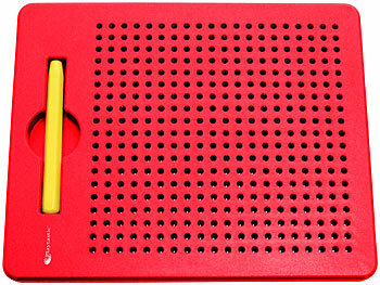 Playtastic 2er-Set magnetische Reise-Zeichentafeln, Stift & Vorlagen, rot