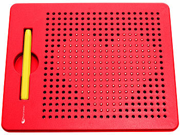 Playtastic 2er-Set magnetische Reise-Zeichentafeln, Stift & Vorlagen, rot