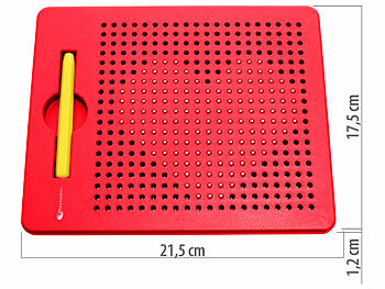 Playtastic 2er-Set magnetische Reise-Zeichentafeln, Stift & Vorlagen, rot